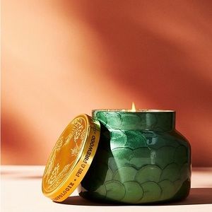 Capri Blue Fir and Firewood Capiz Jar Candle